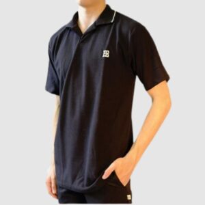 Polo noir Homme Berges